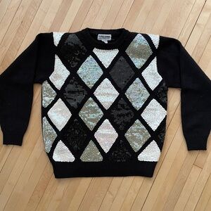 Vintage Alfred Dunner diamond sequin sweater
